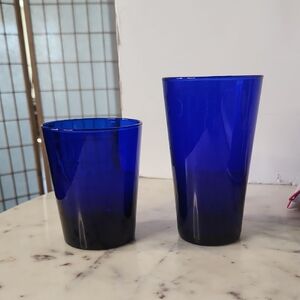 Vintage | Libbey Cobalt Blue Drinking Glasses - Set of 2